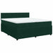 Pat box spring cu saltea, verde închis, 200x200 cm, catifea - WALTI WALTI