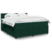 Pat box spring cu saltea, verde închis, 200x200 cm, catifea - WALTI WALTI