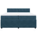 Pat box spring cu saltea, albastru, 200x200 cm, catifea - WALTI WALTI
