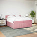 Pat box spring cu saltea, roz, 200x200 cm, catifea - WALTI WALTI