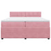 Pat box spring cu saltea, roz, 200x200 cm, catifea - WALTI WALTI