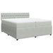 Pat box spring cu saltea, gri deschis, 200x200 cm, catifea - WALTI WALTI