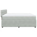 Pat box spring cu saltea, gri deschis, 200x200 cm, catifea - WALTI WALTI