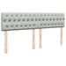 Pat box spring cu saltea, gri deschis, 200x200 cm, catifea - WALTI WALTI
