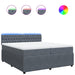 Pat box spring cu saltea, gri închis, 200x200 cm, catifea - WALTI WALTI