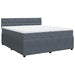 Pat box spring cu saltea, gri închis, 200x200 cm, catifea - WALTI WALTI