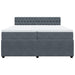 Pat box spring cu saltea, gri închis, 200x200 cm, catifea - WALTI WALTI