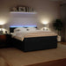 Pat box spring cu saltea, negru, 200x200 cm, catifea - WALTI WALTI