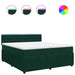 Pat box spring cu saltea, verde închis, 200x200 cm, catifea - WALTI WALTI