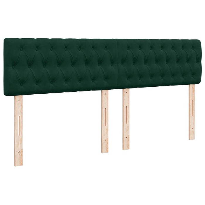 Pat box spring cu saltea, verde închis, 200x200 cm, catifea - WALTI WALTI
