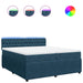 Pat box spring cu saltea, albastru, 200x200 cm, catifea - WALTI WALTI