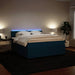 Pat box spring cu saltea, albastru, 200x200 cm, catifea - WALTI WALTI