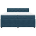 Pat box spring cu saltea, albastru, 200x200 cm, catifea - WALTI WALTI