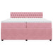 Pat box spring cu saltea, roz, 200x200 cm, catifea - WALTI WALTI