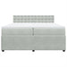Pat box spring cu saltea, gri deschis, 200x200 cm, catifea - WALTI WALTI