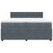 Pat box spring cu saltea, gri închis, 200x200 cm, catifea - WALTI WALTI