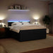 Pat box spring cu saltea, negru, 200x200 cm, catifea - WALTI WALTI