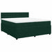 Pat box spring cu saltea, verde închis, 200x200 cm, catifea - WALTI WALTI