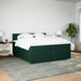 Pat box spring cu saltea, verde închis, 200x200 cm, catifea - WALTI WALTI