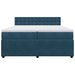 Pat box spring cu saltea, albastru, 200x200 cm, catifea - WALTI WALTI