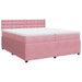 Pat box spring cu saltea, roz, 200x200 cm, catifea - WALTI WALTI