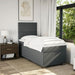 Pat box spring cu saltea, gri închis, 80x200 cm, textil - WALTI WALTI