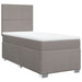 Pat box spring cu saltea, gri taupe, 80x200 cm, textil - WALTI WALTI