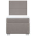 Pat box spring cu saltea, gri taupe, 80x200 cm, textil - WALTI WALTI