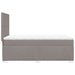 Pat box spring cu saltea, gri taupe, 80x200 cm, textil - WALTI WALTI