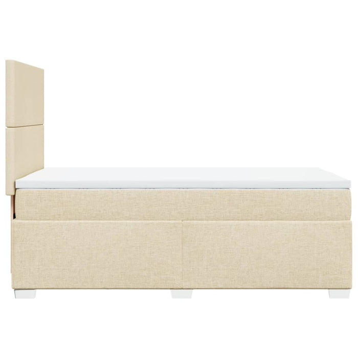 Pat box spring cu saltea, crem, 80x200 cm, textil - WALTI WALTI