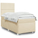 Pat box spring cu saltea, crem, 80x200 cm, textil - WALTI WALTI