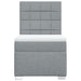 Pat continental cu saltea, gri deschis, 80x200 cm, textil - WALTI WALTI