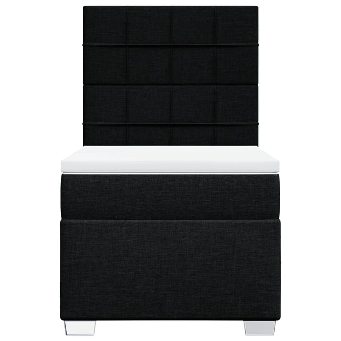 Pat box spring cu saltea, negru, 80x200 cm, textil - WALTI WALTI