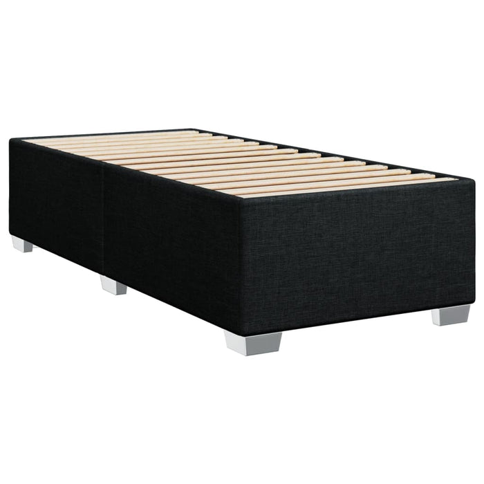 Pat box spring cu saltea, negru, 80x200 cm, textil - WALTI WALTI