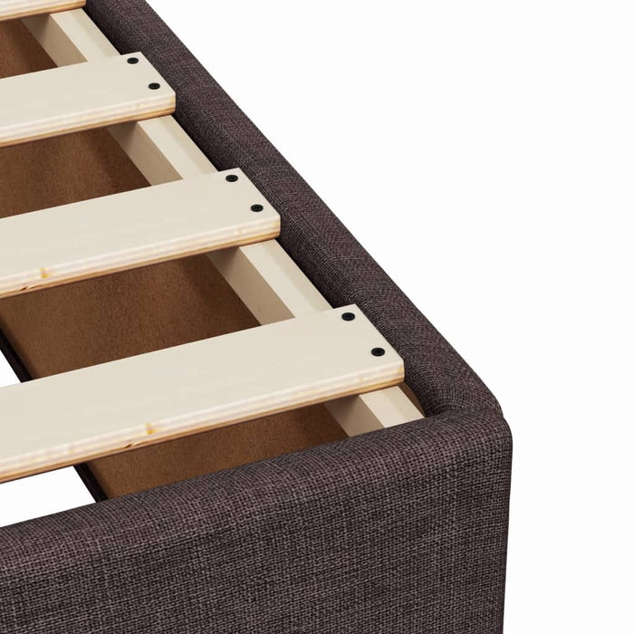 Pat box spring cu saltea, maro închis, 80x200 cm, textil WALTI