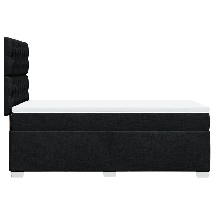 Pat box spring cu saltea, negru, 80x200 cm, textil - WALTI WALTI