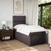 Pat box spring cu saltea, maro închis, 80x200 cm, textil - WALTI WALTI