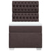 Pat box spring cu saltea, maro închis, 80x200 cm, textil - WALTI WALTI