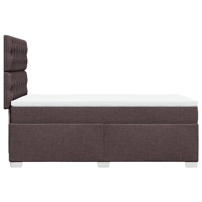 Pat box spring cu saltea, maro închis, 80x200 cm, textil - WALTI WALTI