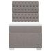 Pat box spring cu saltea, gri taupe, 80x200 cm, textil - WALTI WALTI