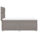 Pat box spring cu saltea, gri taupe, 80x200 cm, textil - WALTI WALTI