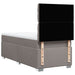 Pat box spring cu saltea, gri taupe, 80x200 cm, textil - WALTI WALTI