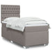 Pat box spring cu saltea, gri taupe, 80x200 cm, textil - WALTI WALTI