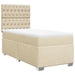 Pat box spring cu saltea, crem, 80x200 cm, textil - WALTI WALTI