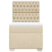 Pat box spring cu saltea, crem, 80x200 cm, textil - WALTI WALTI
