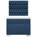 Pat box spring cu saltea, albastru, 80x200 cm, textil - WALTI WALTI