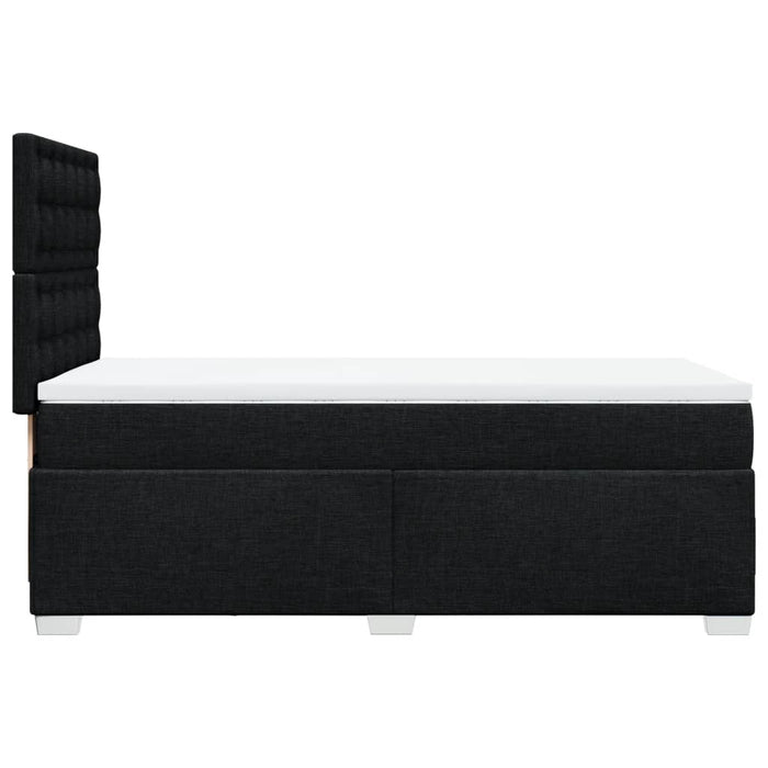 Pat box spring cu saltea, negru, 80x200 cm, textil - WALTI WALTI