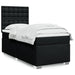 Pat box spring cu saltea, negru, 80x200 cm, textil - WALTI WALTI
