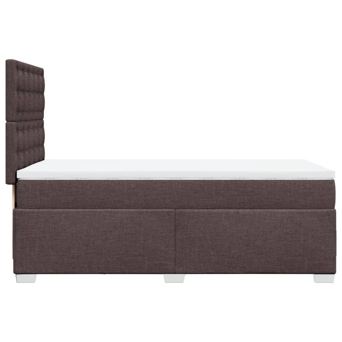 Pat box spring cu saltea, maro închis, 80x200 cm, textil - WALTI WALTI