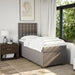 Pat box spring cu saltea, gri taupe, 80x200 cm, textil - WALTI WALTI
